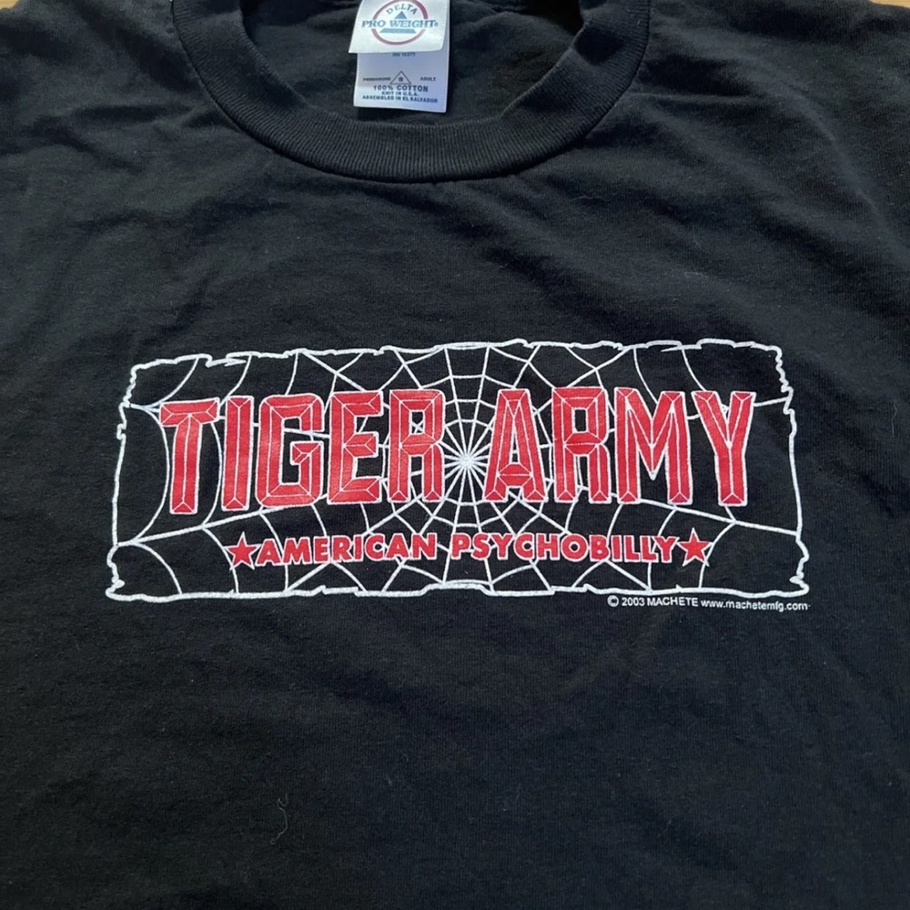 Vintage 2003 Tiger Army Band Shirt Small